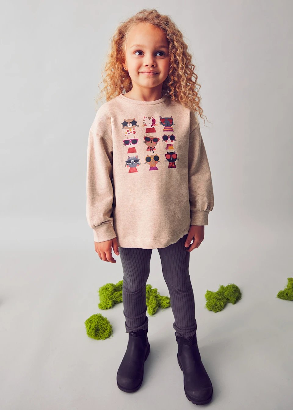 Completo leggings costine e felpa bambina - immagine 2