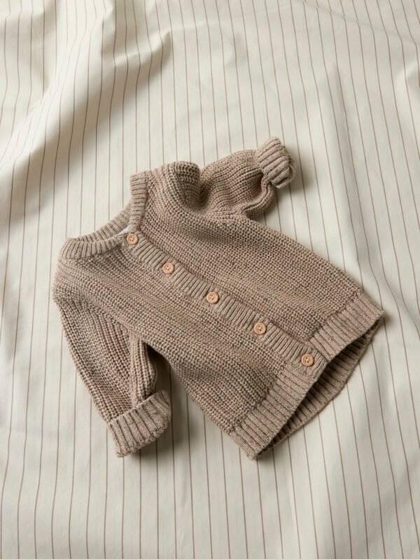 Cardigan in maglia beige