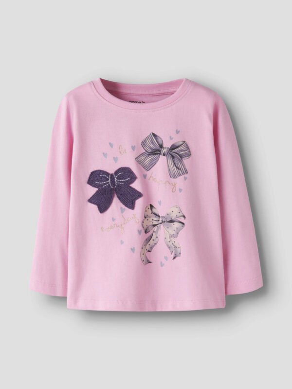 Maglia fiocchi rosa cotone